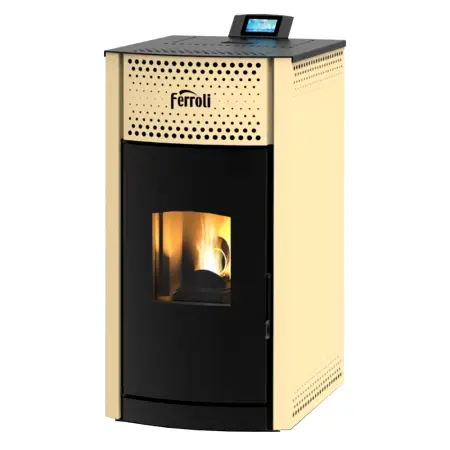 Termokominek FERROLI Salerno Pellet 18 kW na pellet z płaszczem wodnym